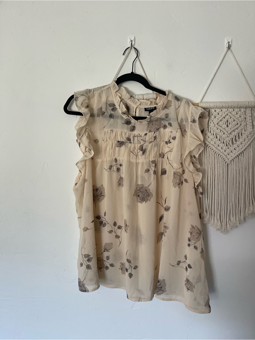 Torrid Chiffon Ruffle Smocked Top - Picture 2 of 5